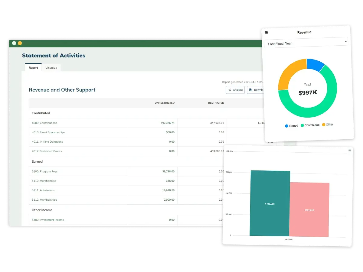 MonkeyPod Nonprofit Accounting screenshot