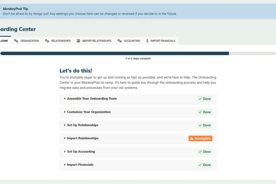 Roadmap Review: Onboarding Center, Better Advanced Relationship Search