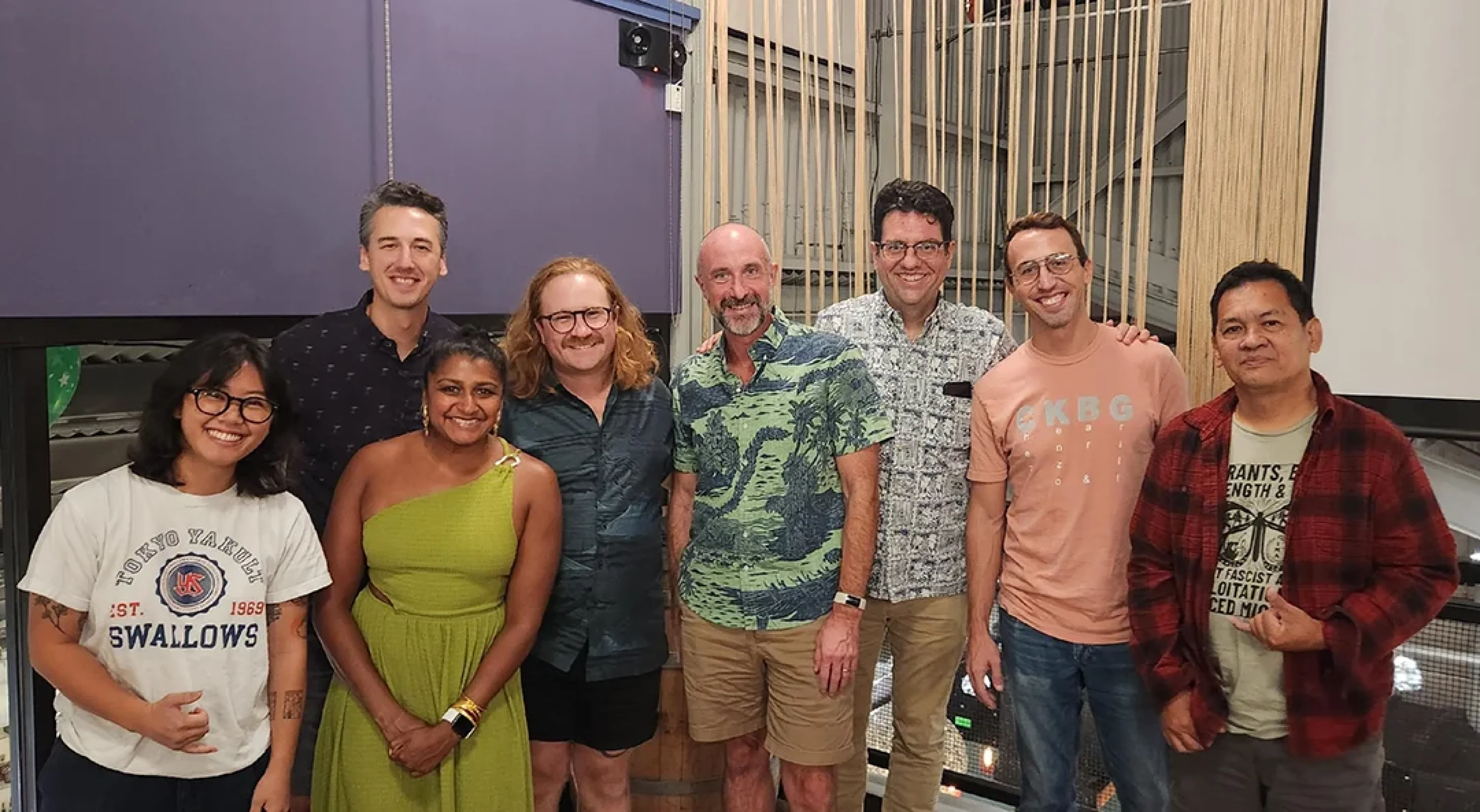Members of the MonkeyPod team with users from Honolulu Theatre for Youth and Hawai'i Workers Center